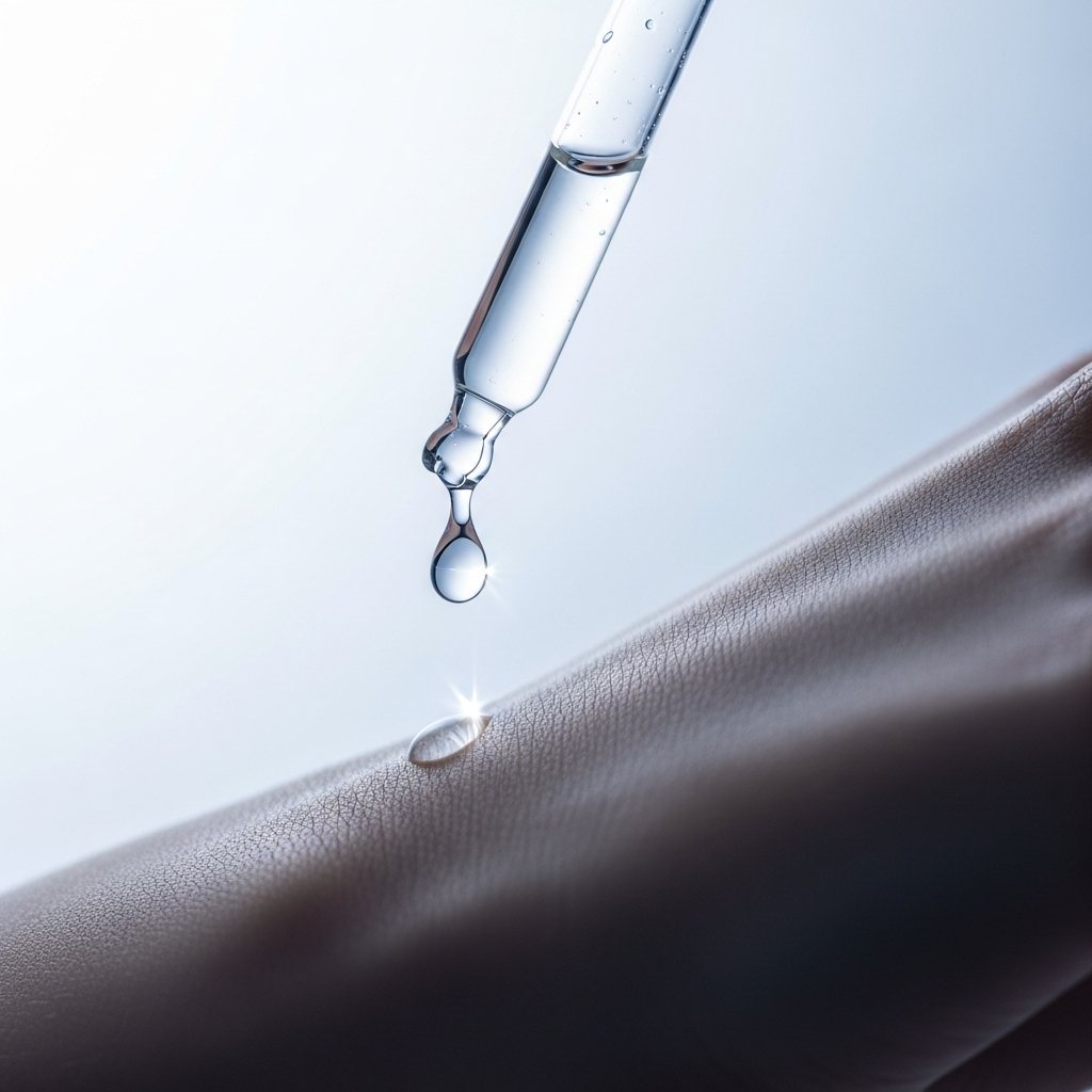 Tropfen Serum aus der Pipette
